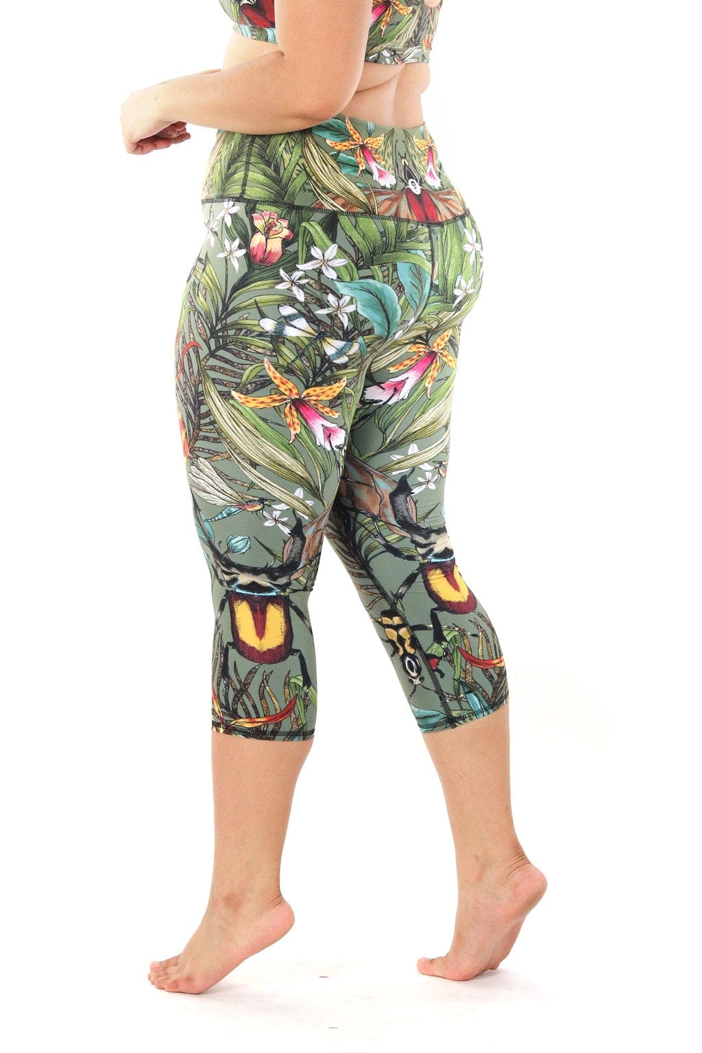 Green Thumb Printed Yoga Crops by Yoga Democracy