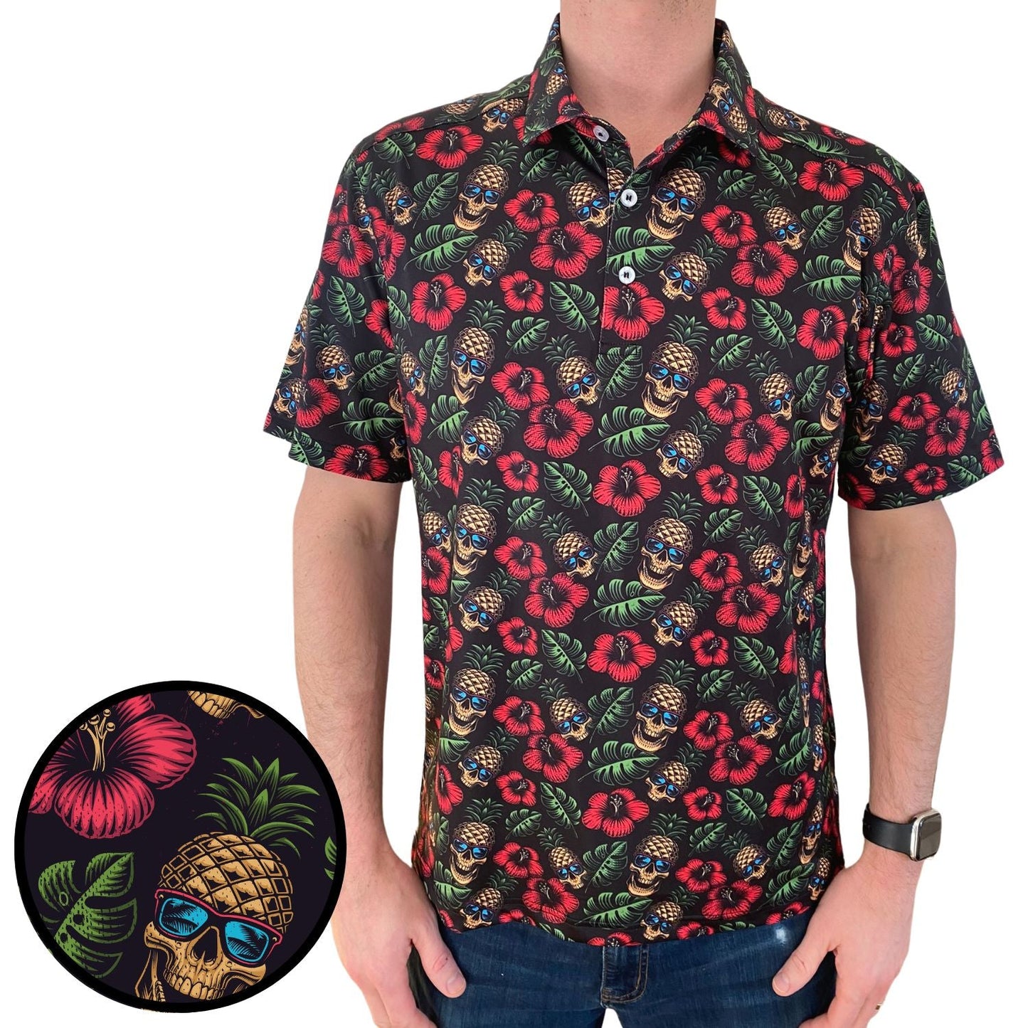 Pirate Pineapple Everyday Polo by Tropical Bros