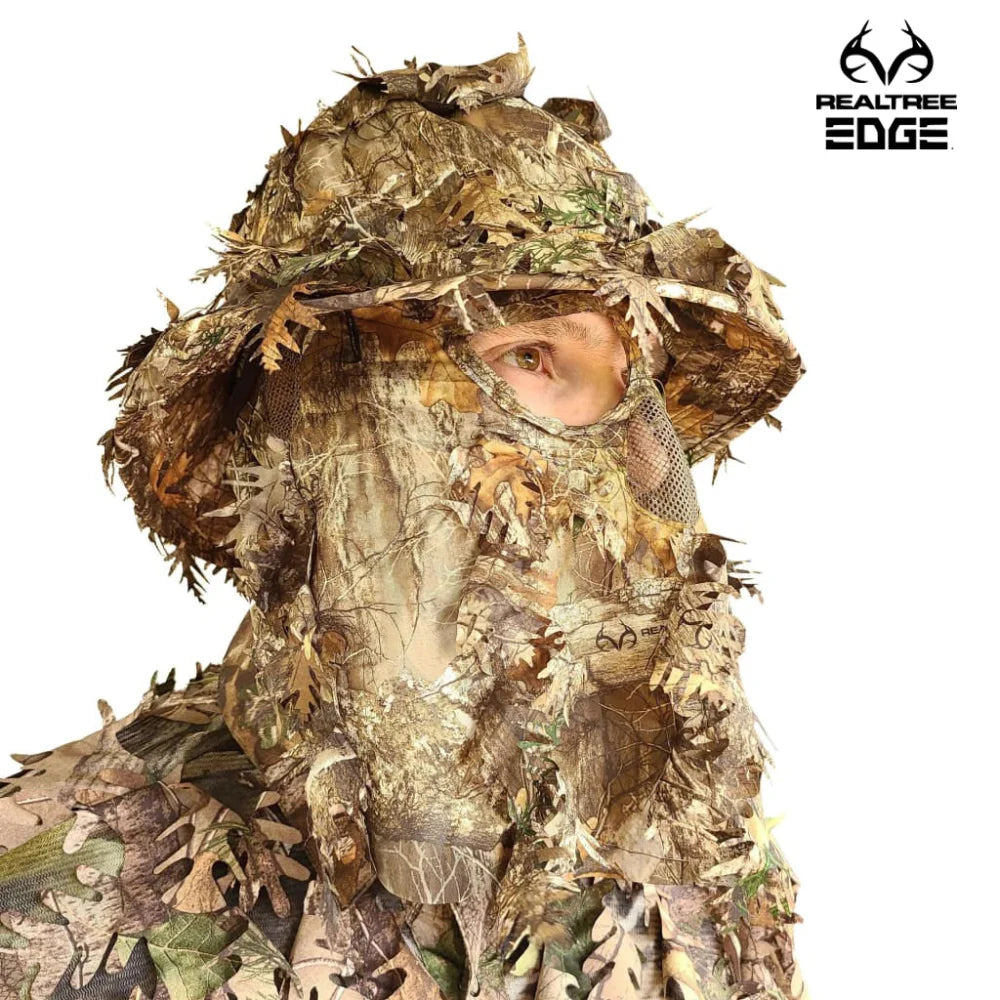 2-in-1 Leafy Face Mask and Bucket Hat (Adjustable, OSFM) by QuikCamo