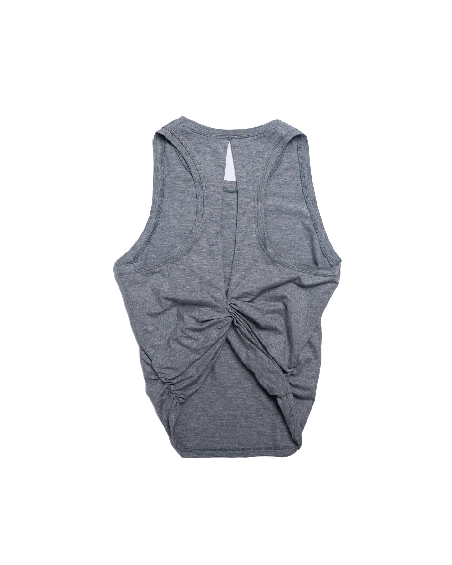 Twist Back Yoga Top (Gray) by RiNo APPAREL