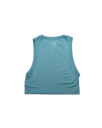 Sleeveless Crop Tank (Teal) by RiNo APPAREL