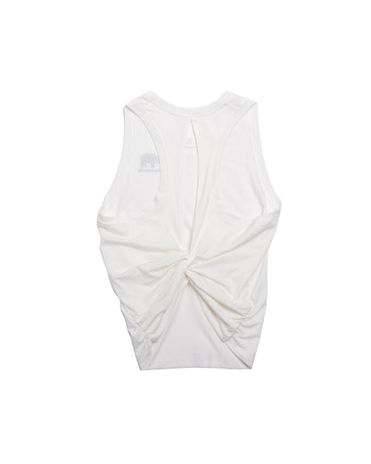 Twist Back Yoga Top (Cream) by RiNo APPAREL