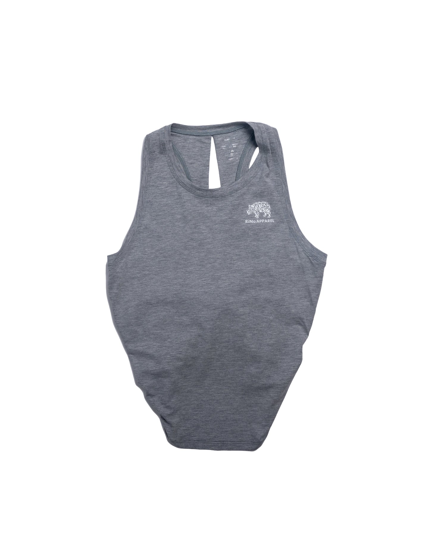 Twist Back Yoga Top (Gray) by RiNo APPAREL