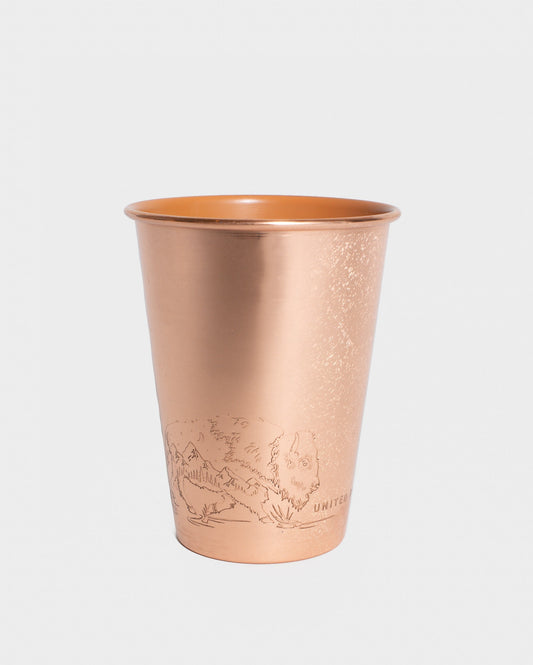 Where the Buffalo Roam 16 oz. Enamel-Lined Copper Tumbler by United By Blue