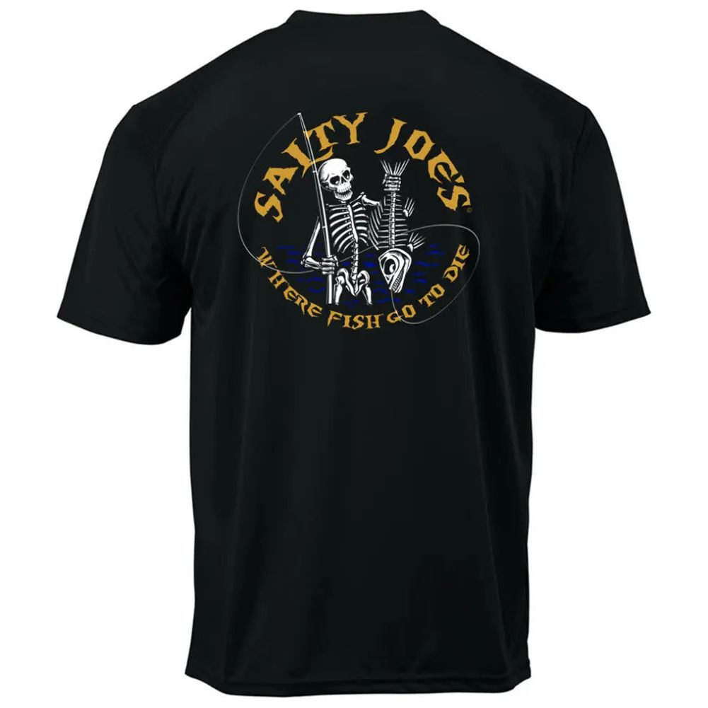 Salty Joe's Fishin' Bones Graphic Workout Tee by Joe's Surf Shop