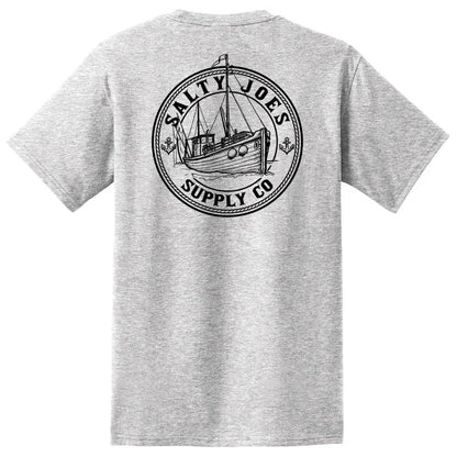 Salty Joe's Fishing Trawler Heavyweight Pocket Tee by Joe's Surf Shop