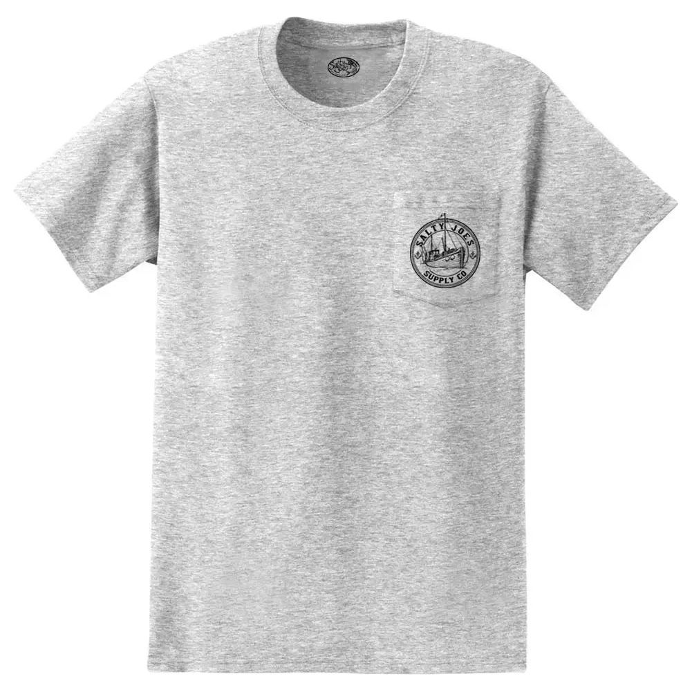 Salty Joe's Fishing Trawler Heavyweight Pocket Tee by Joe's Surf Shop