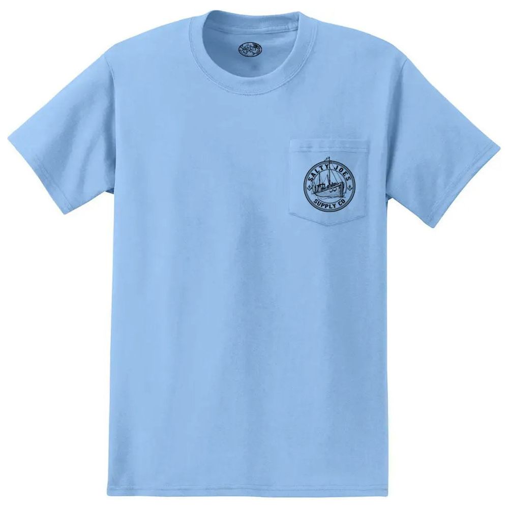 Salty Joe's Fishing Trawler Heavyweight Pocket Tee by Joe's Surf Shop