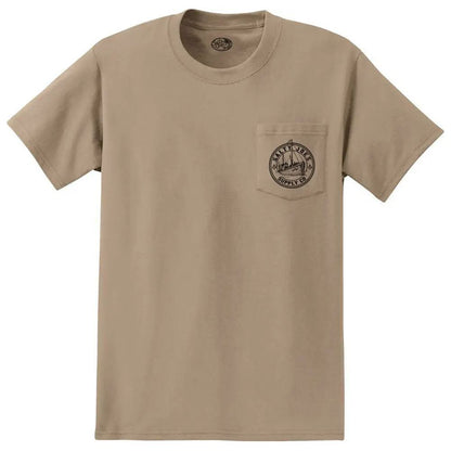 Salty Joe's Fishing Trawler Heavyweight Pocket Tee by Joe's Surf Shop