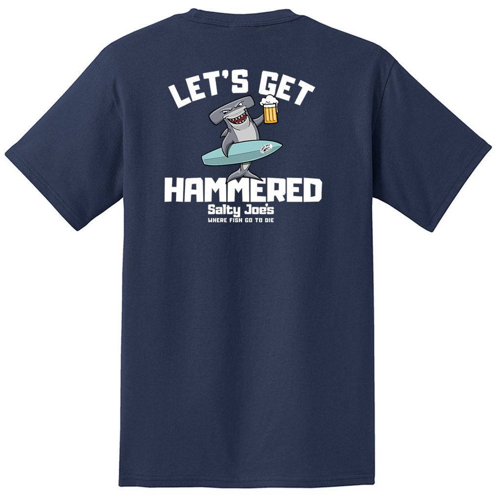 Salty Joe's "Let's Get Hammered" Heavyweight Pocket Tee by Joe's Surf Shop