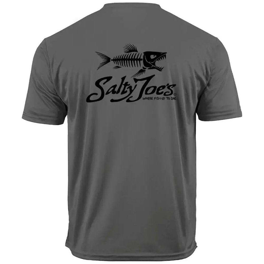 Salty Joe's Skeleton Fish Graphic Workout Tee by Joe's Surf Shop