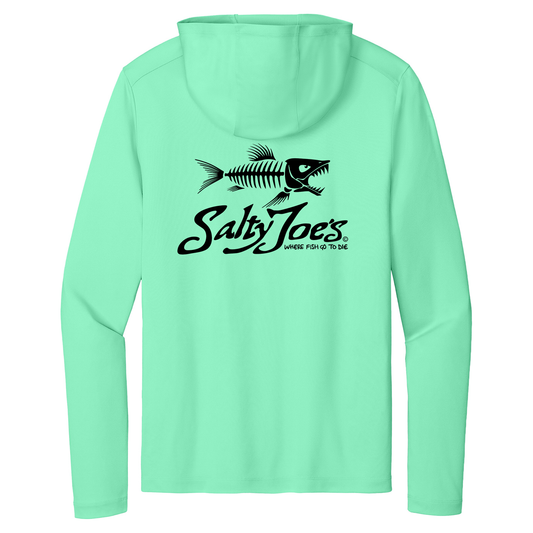 Salty Joe's Skeleton Fish Hooded Sun Shirt by Joe's Surf Shop