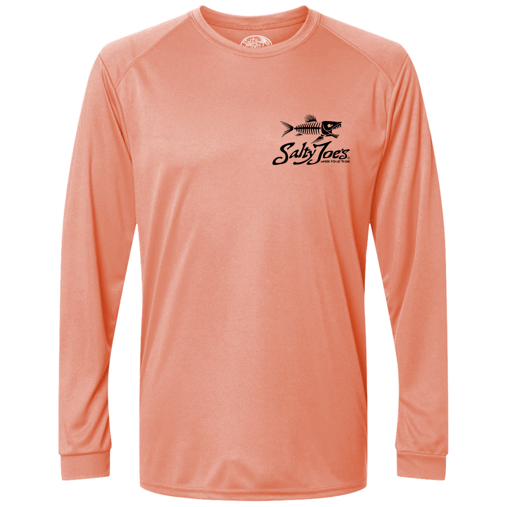 Salty Joe's Skeleton Fish Long Sleeve Sun Shirt by Joe's Surf Shop