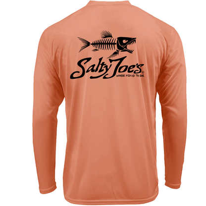 Salty Joe's Skeleton Fish Long Sleeve Sun Shirt by Joe's Surf Shop