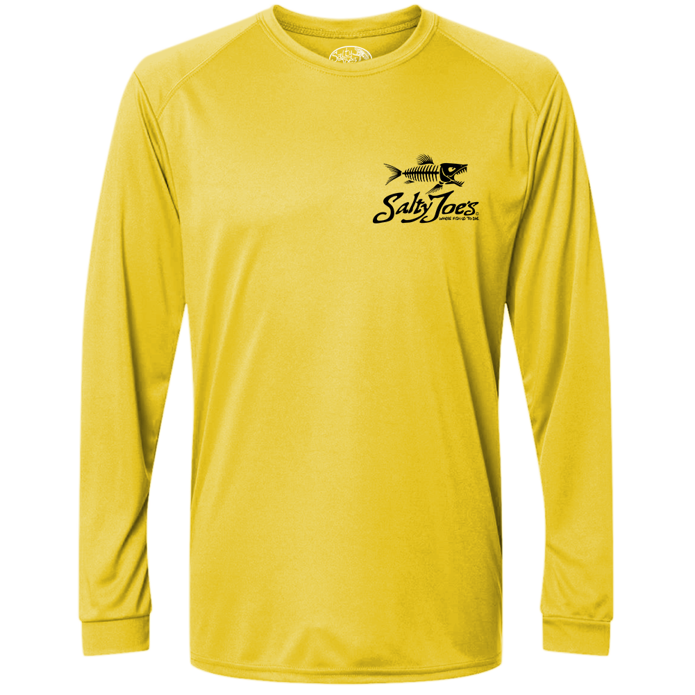 Salty Joe's Skeleton Fish Long Sleeve Sun Shirt by Joe's Surf Shop