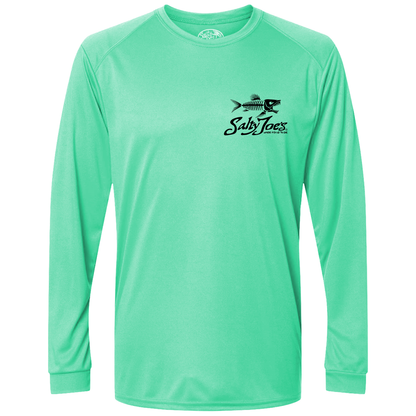 Salty Joe's Skeleton Fish Long Sleeve Sun Shirt by Joe's Surf Shop