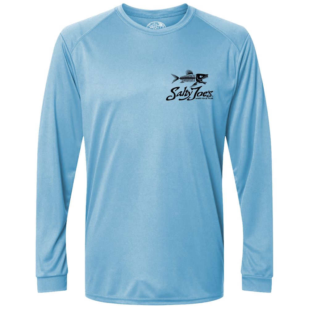 Salty Joe's Skeleton Fish Long Sleeve Sun Shirt by Joe's Surf Shop