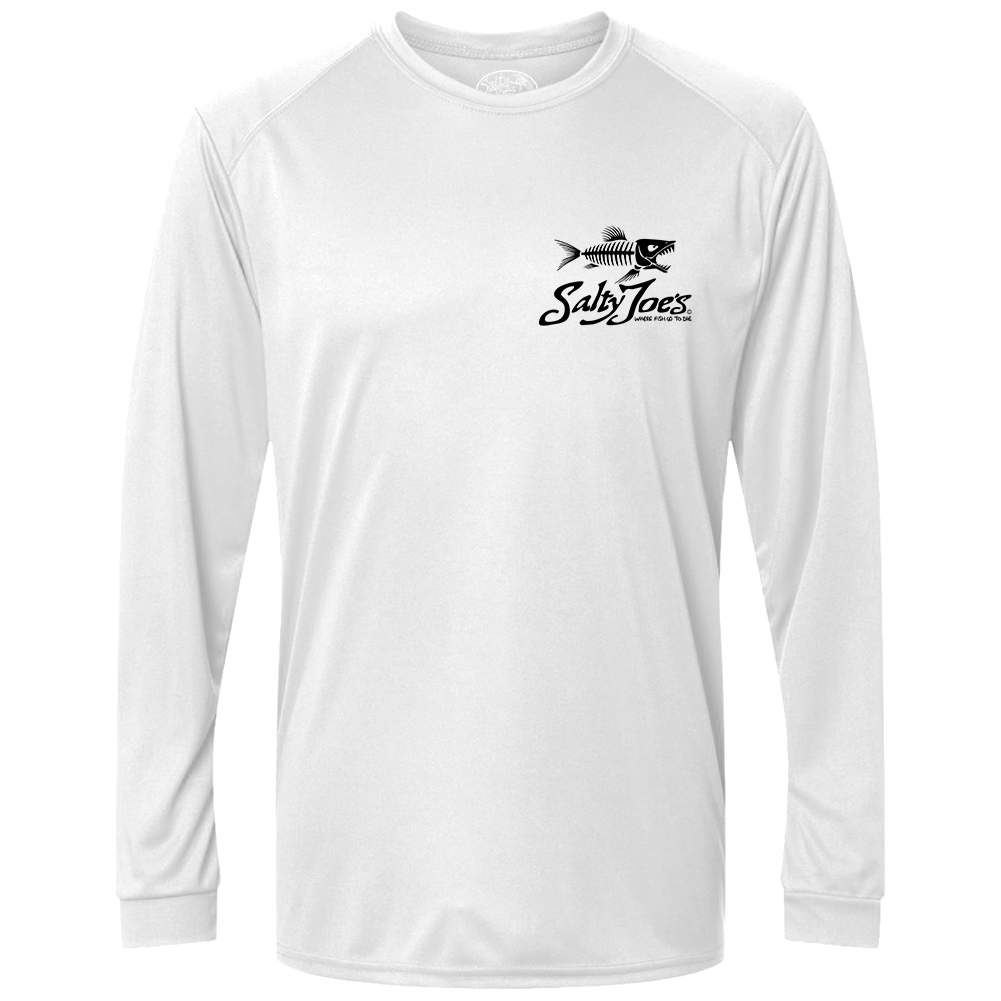 Salty Joe's Skeleton Fish Long Sleeve Sun Shirt by Joe's Surf Shop