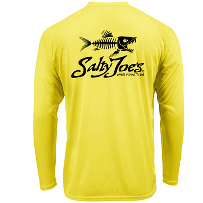 Salty Joe's Skeleton Fish Long Sleeve Sun Shirt by Joe's Surf Shop