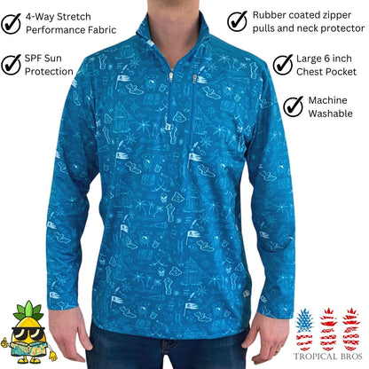 Sarau's Shipwreck Quarter Zip by Tropical Bros