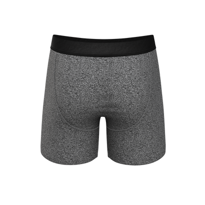 The Seattle Skyline | Black Marble Heather Ball Hammock® Pouch Underwear by Shinesty