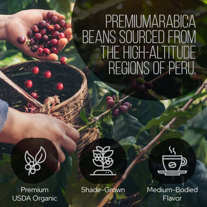 DECAF Peruvian Gold Ground Mushroom Coffee by La Republica Superfoods