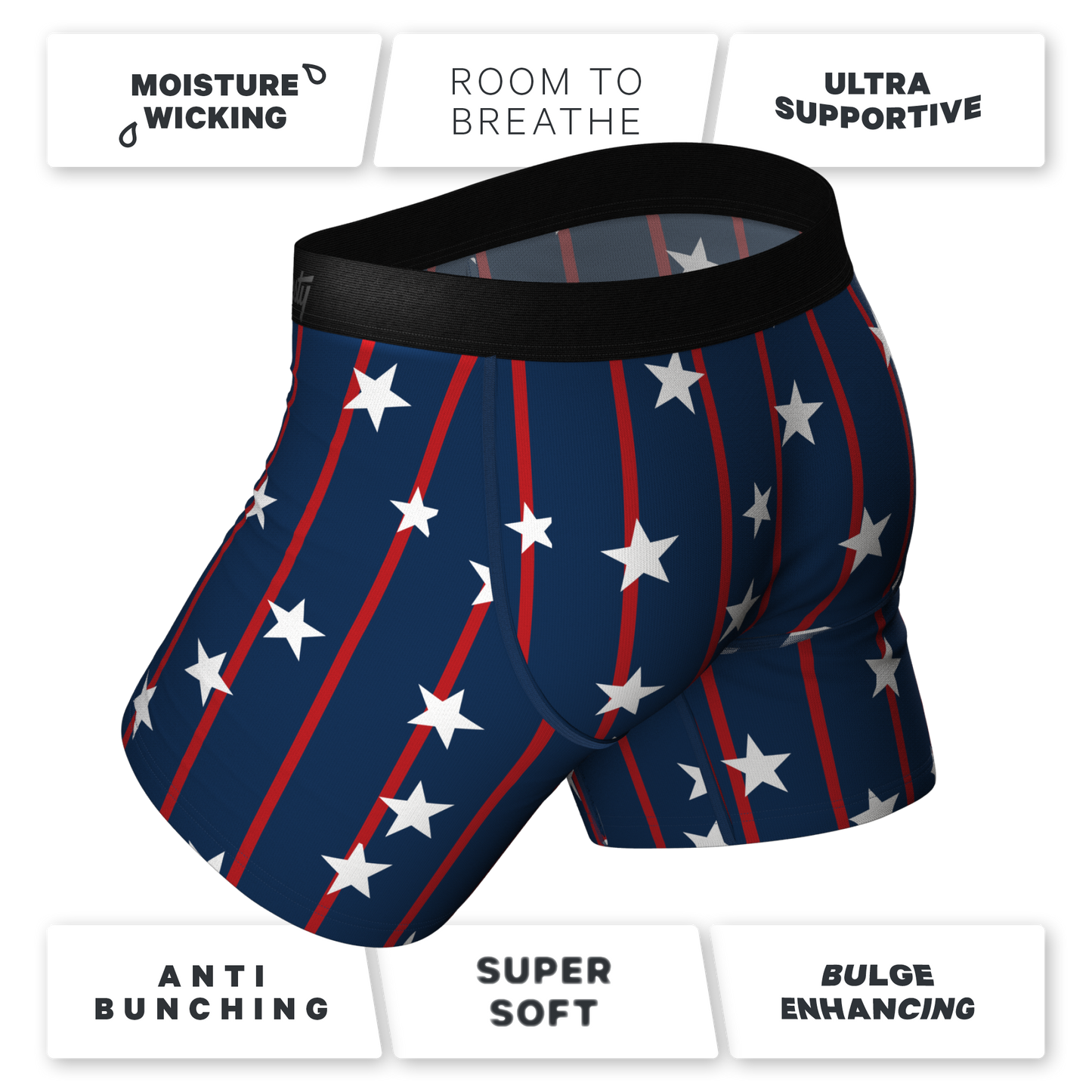 The Stars & Stripes | American Flag Ball Hammock® Pouch Underwear by Shinesty