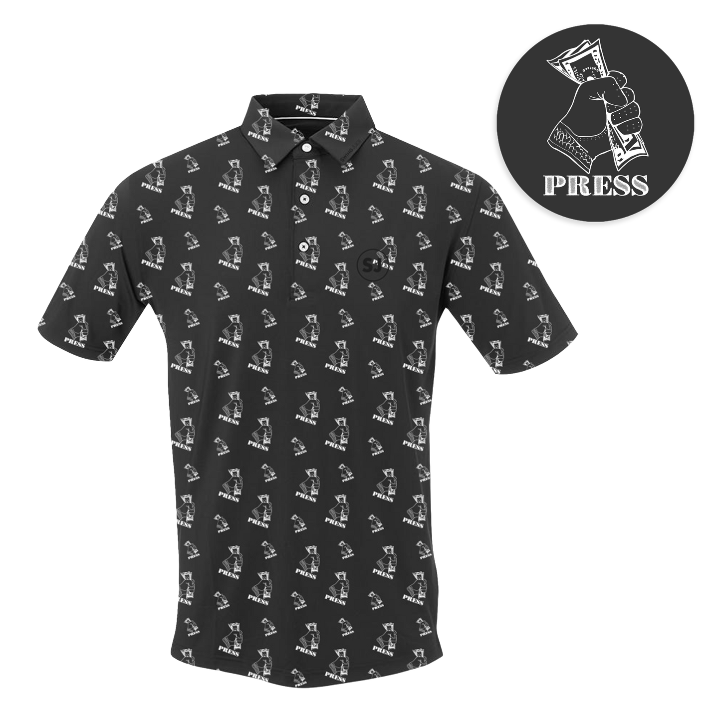 Golf Press Men's Polo by SwingJuice LLC