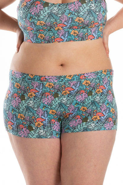 The Hot Tropic | Tropical Flamingo Modal Boyshort Underwear by Shinesty