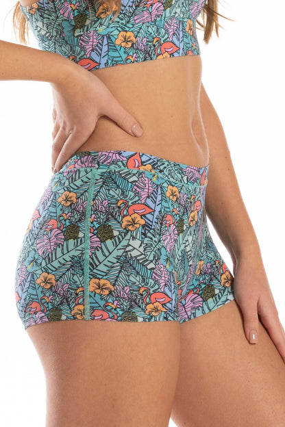 The Hot Tropic | Tropical Flamingo Modal Boyshort Underwear by Shinesty