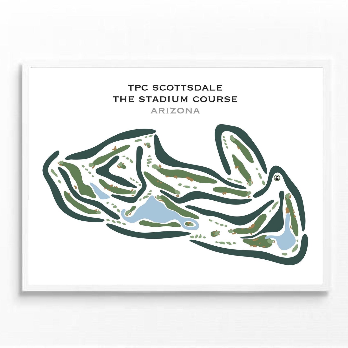 TPC Scottsdale Stadium Course, Arizona - Printed Golf Courses by Golf Course Prints