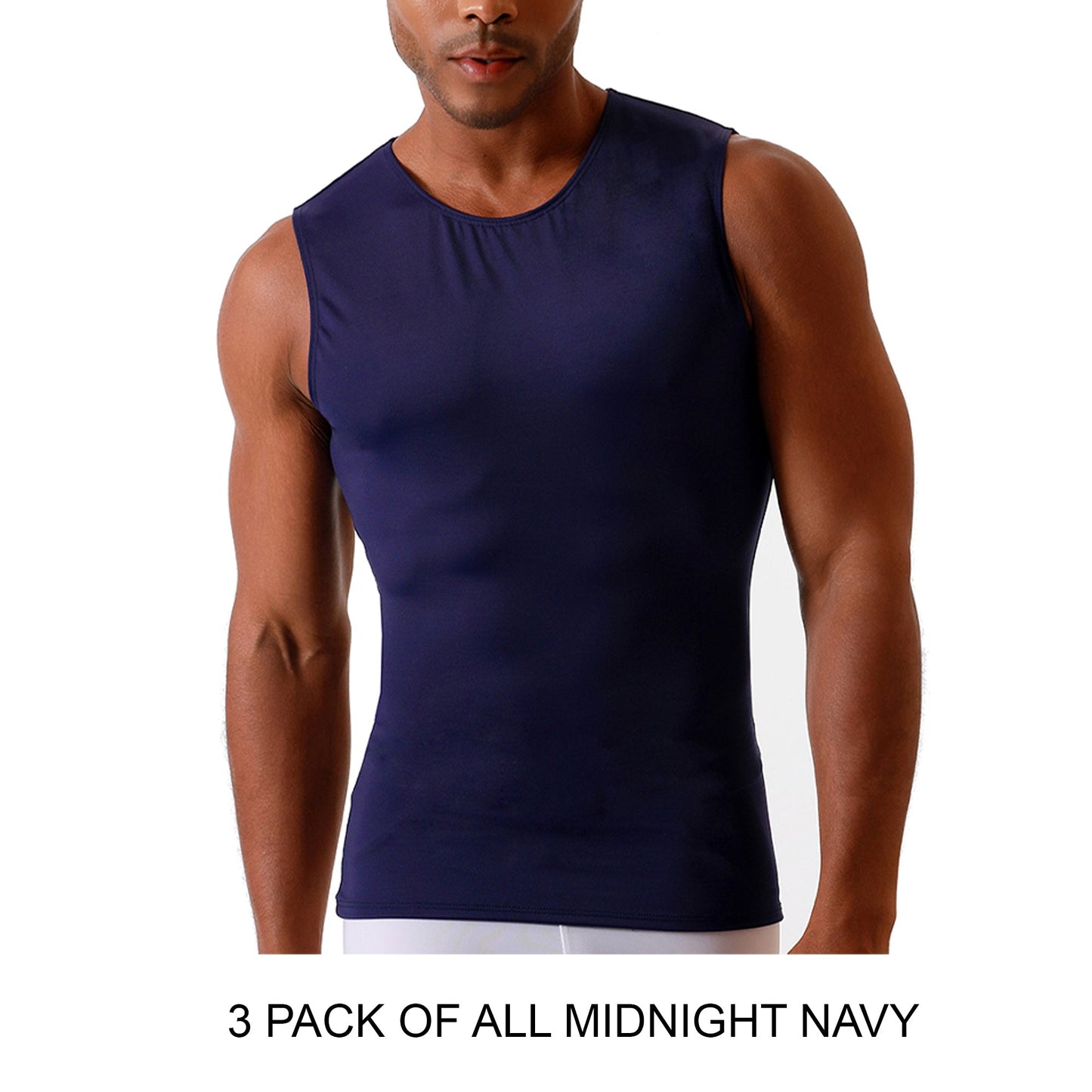 3 Pack Insta Slim Compression Sleeveless Crew Neck Tank TS00N3 by InstantFigure - InstaSlim - InstantRecoveryMD