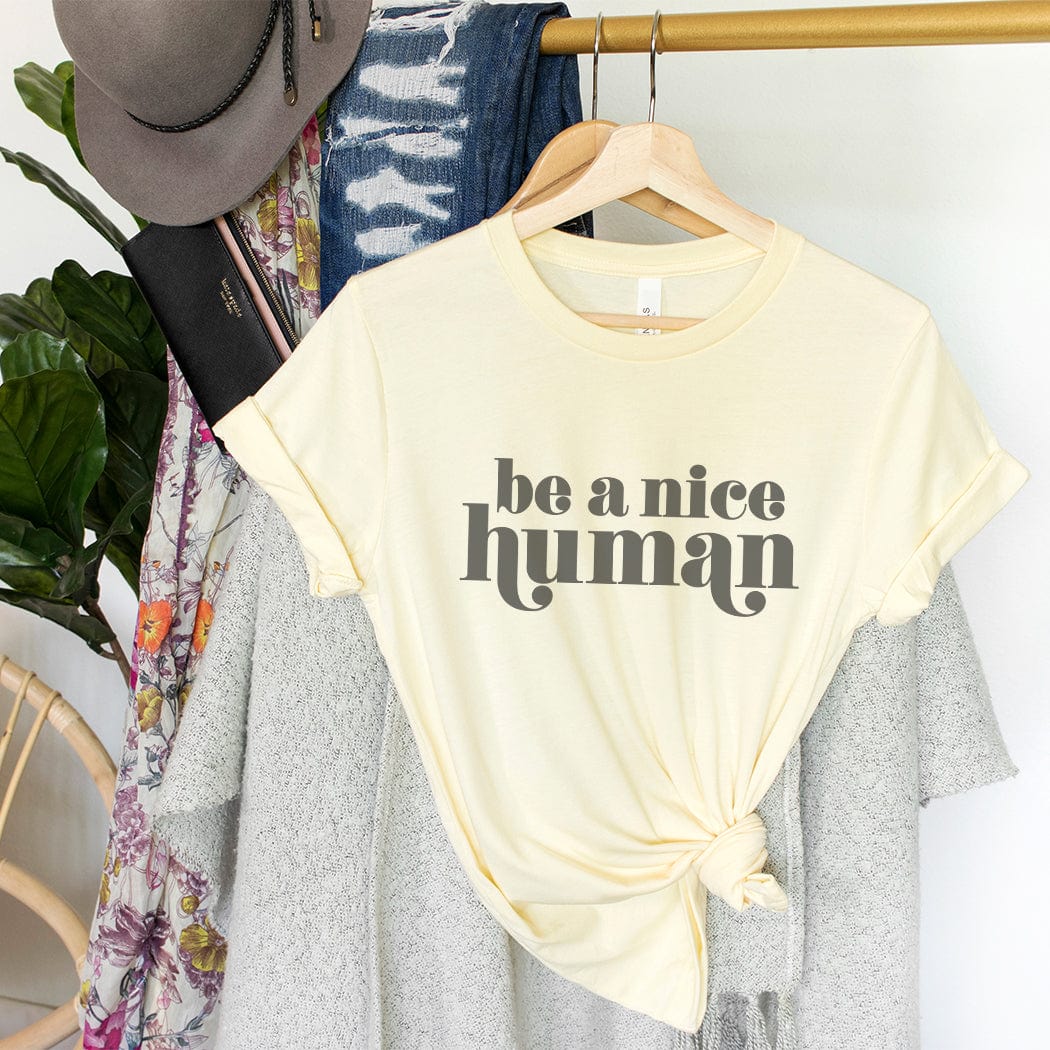 Be A Nice Human Graphic T-Shirt - TY102 by Rockledge Designs LLC