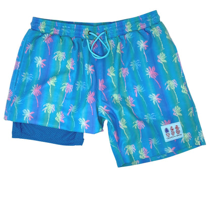 Tahiti Palms Swimsuit Shorts by Tropical Bros