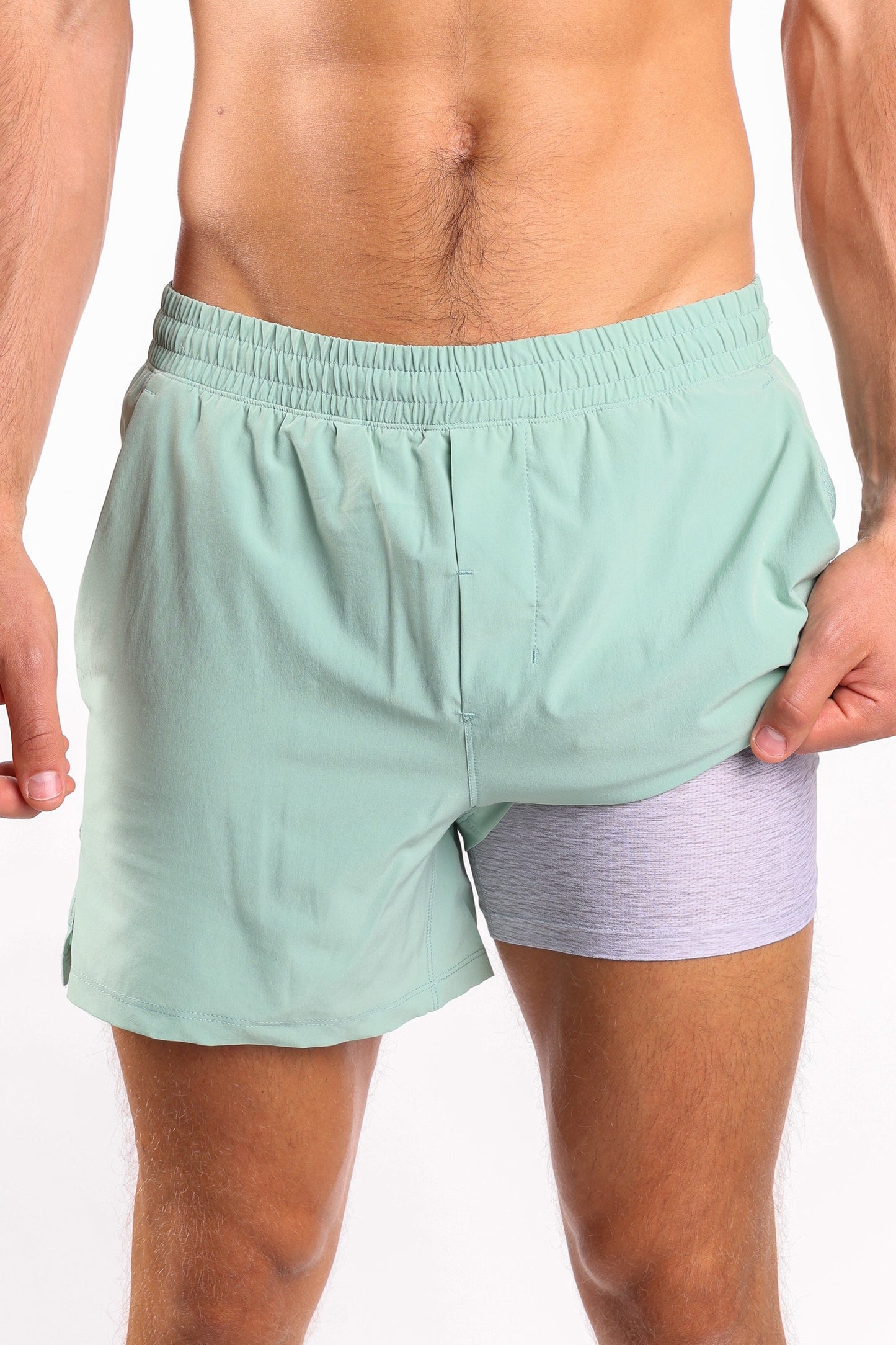 The Concrete Jungle | Sage Ball Hammock® 5 Inch Athletic Shorts by Shinesty