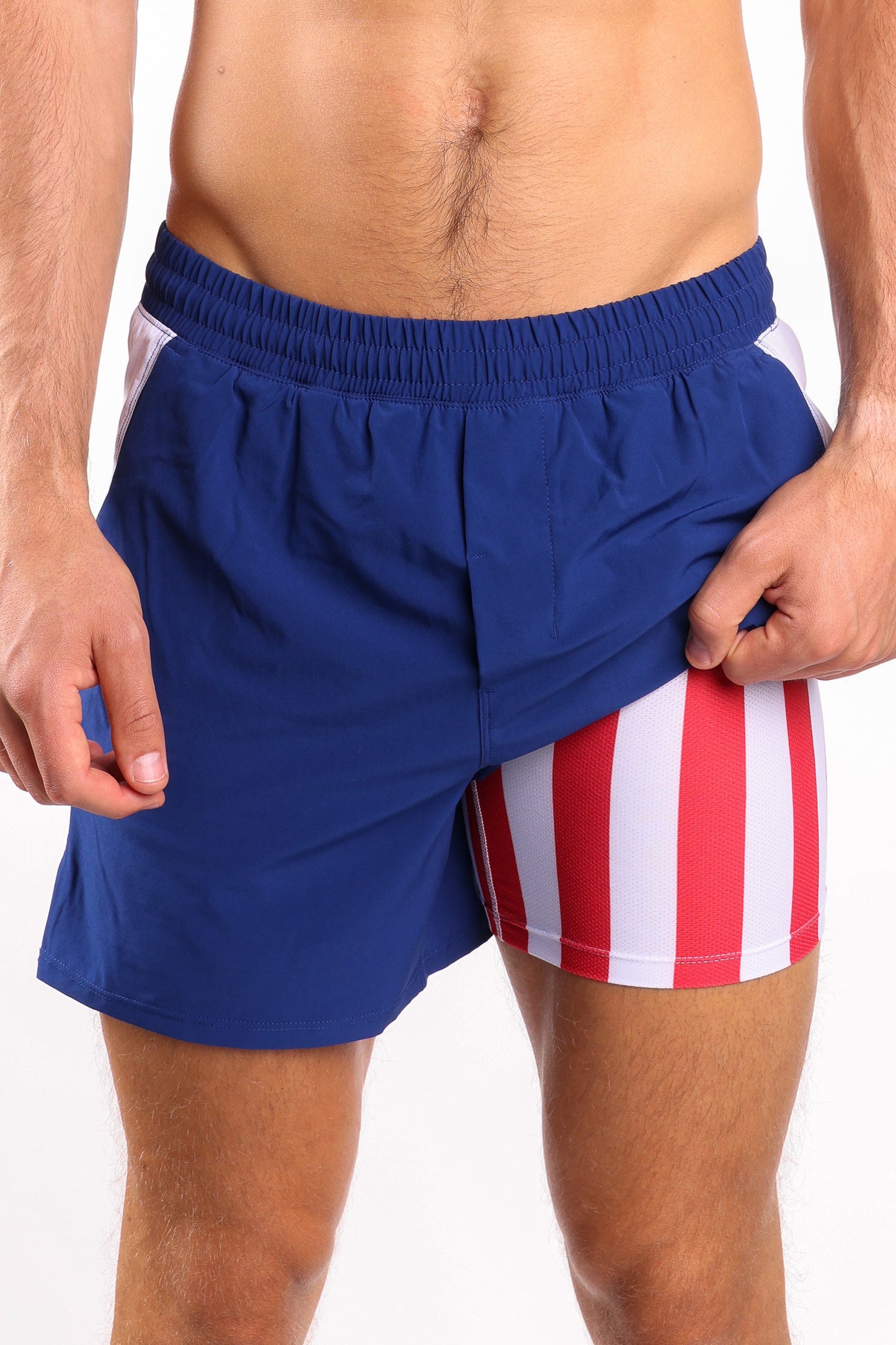 The Double Duty | American Flag Ball Hammock® 5 Inch Athletic Shorts by Shinesty