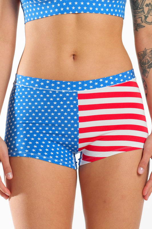 The Ellis Island | USA Flag Modal Boyshort Underwear by Shinesty