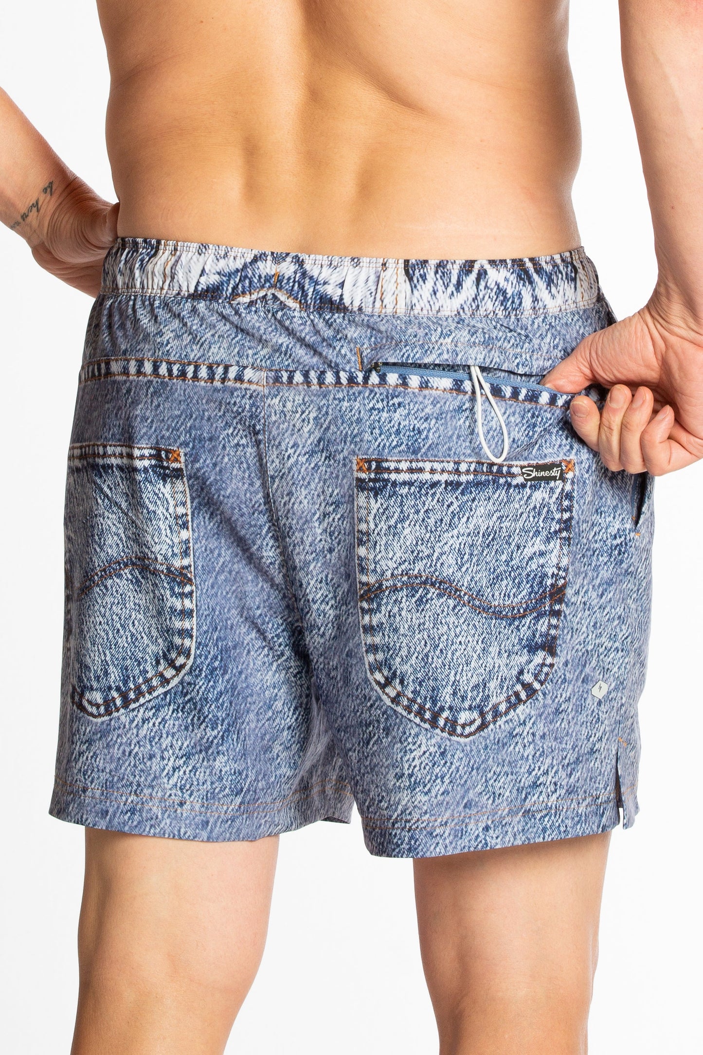 The Jacksonville Jort | Denim Ball Hammock® Pouch 5" Swim Trunks by Shinesty