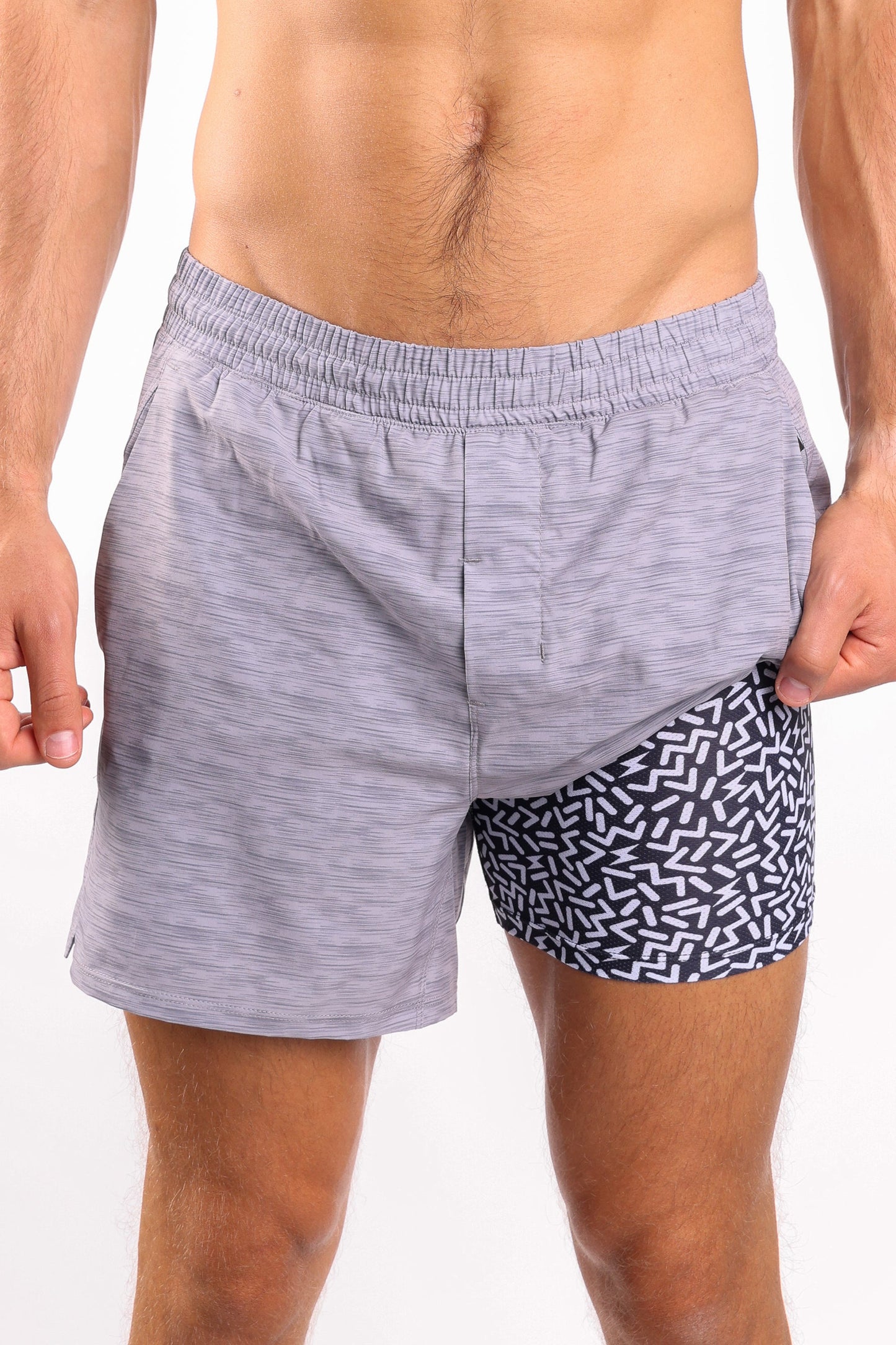 The Junk Trunks | Grey Ball Hammock® 5 Inch Athletic Shorts by Shinesty