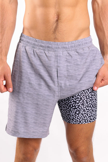 The Junk Trunks | Grey Ball Hammock® 7 Inch Athletic Shorts by Shinesty