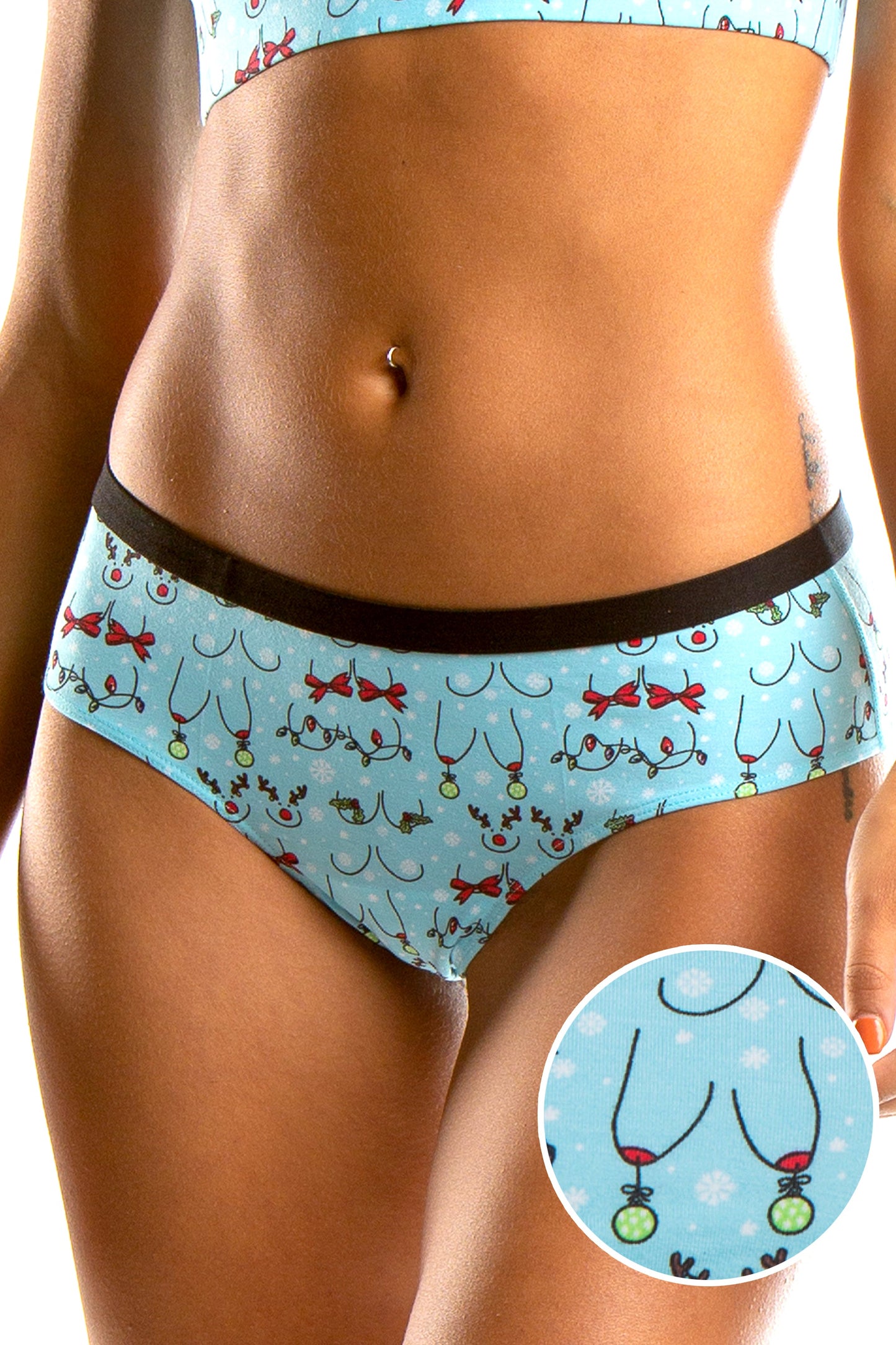 The Mistletits | Christmas Bust Cheeky Underwear by Shinesty