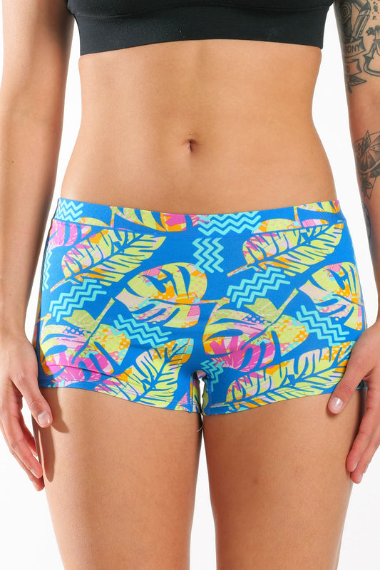 The Oahu Rendezvous | Tropical Leaves Modal Boyshort Underwear by Shinesty