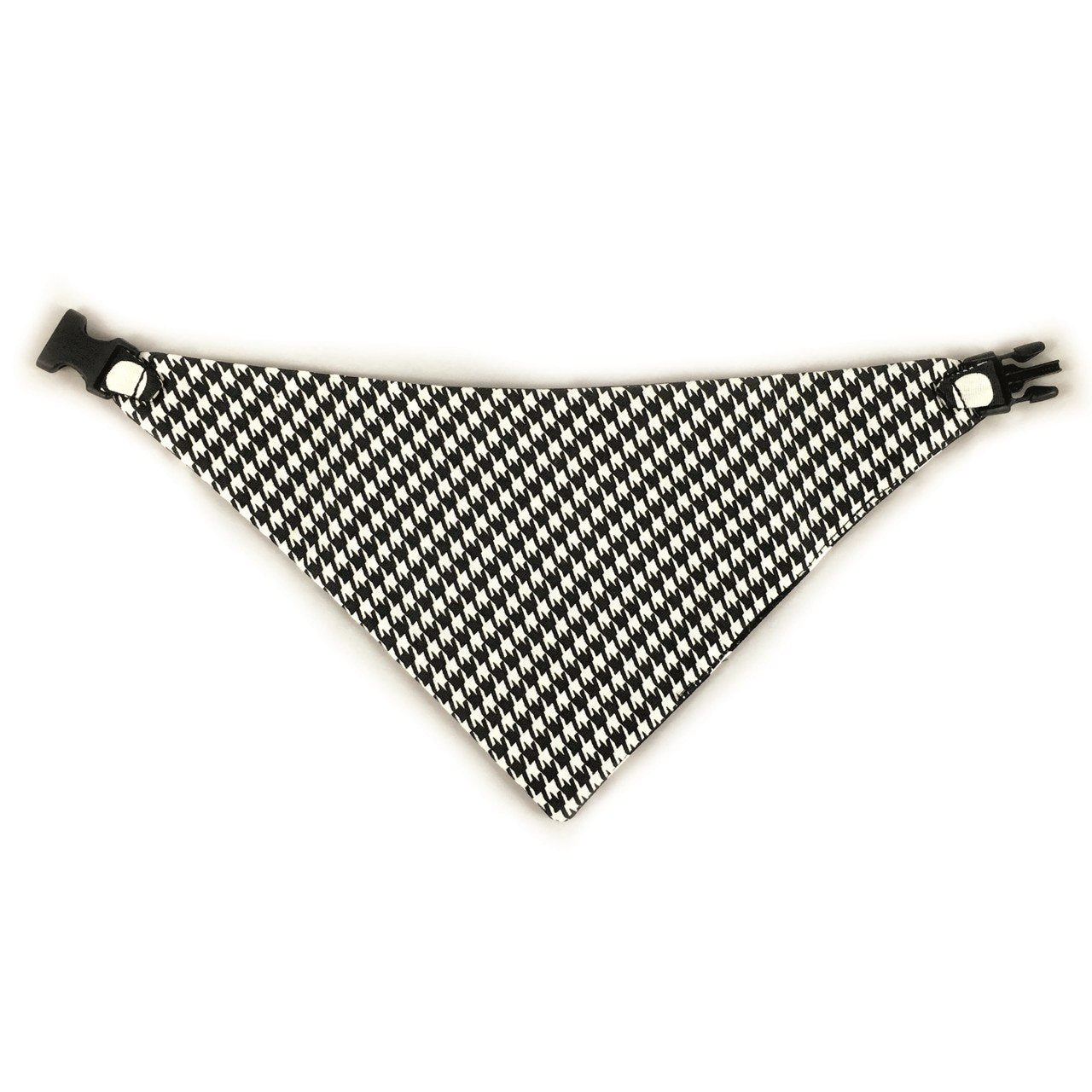 Black Houndstooth Reversible Dog Bandana by Uptown Pups