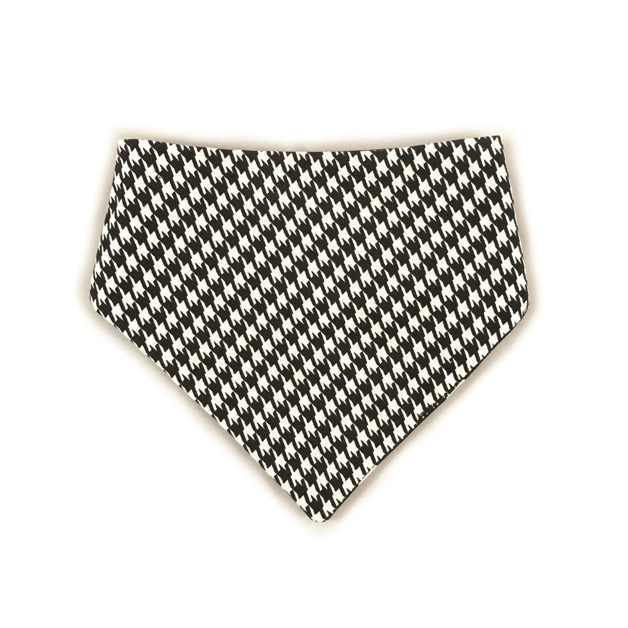 Black Houndstooth Reversible Dog Bandana by Uptown Pups