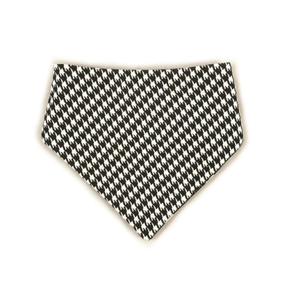 Black Houndstooth Reversible Dog Bandana by Uptown Pups