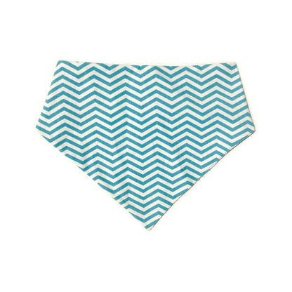 Baby Blue Chevron Reversible Dog Bandana by Uptown Pups