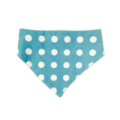 Baby Blue Chevron Reversible Dog Bandana by Uptown Pups