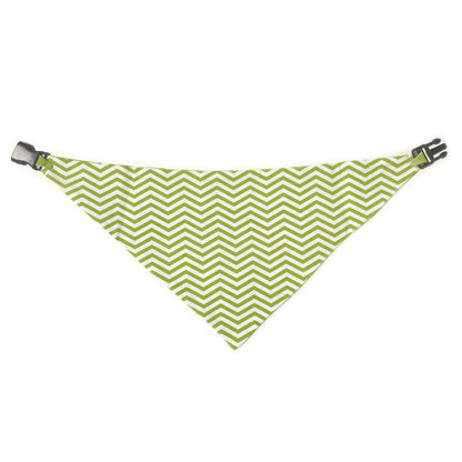 Lime Green Chevron Reversible Dog Bandana by Uptown Pups