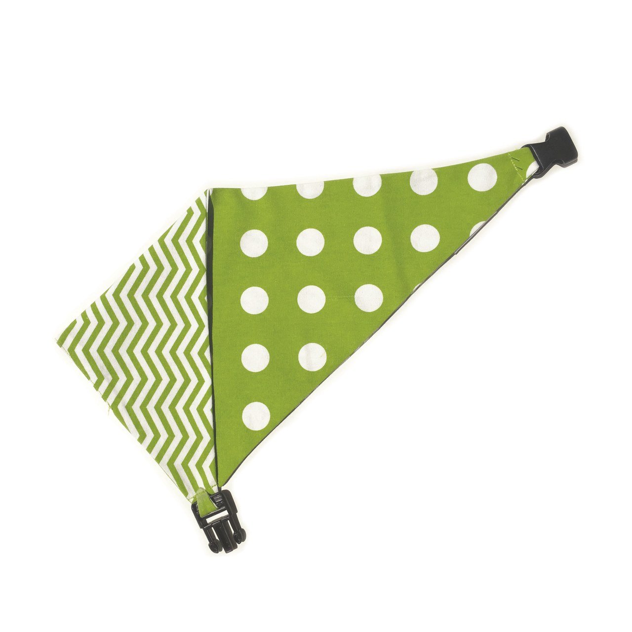 Lime Green Chevron Reversible Dog Bandana by Uptown Pups