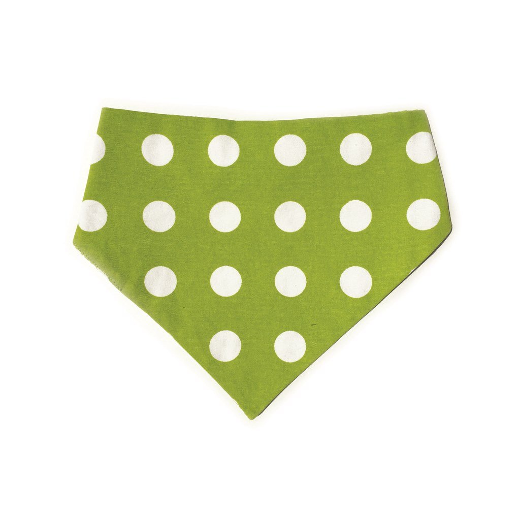 Lime Green Houndstooth Reversible Dog Bandana by Uptown Pups